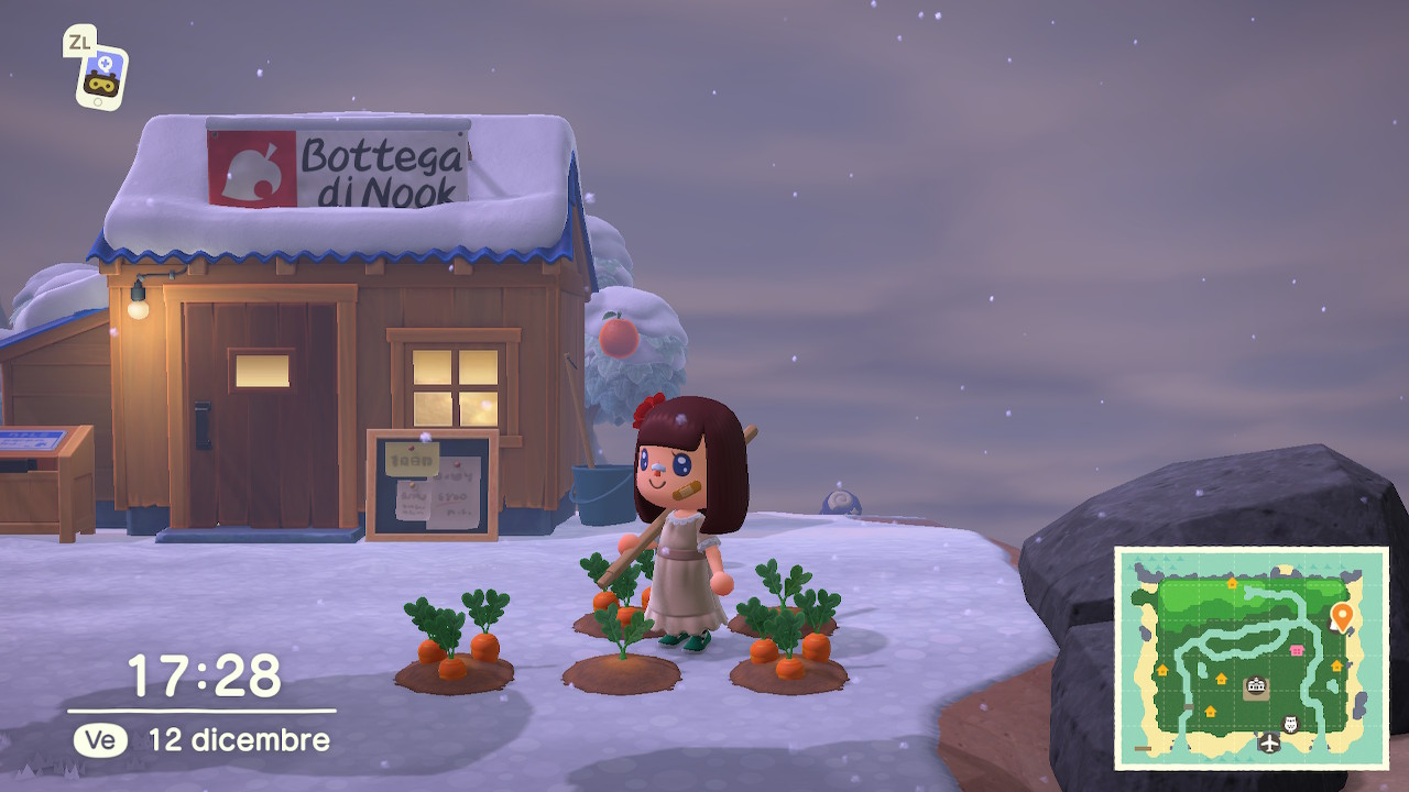 Schermata davanti alle carote venerdì 12 dicembre alle 17:28, come descritto