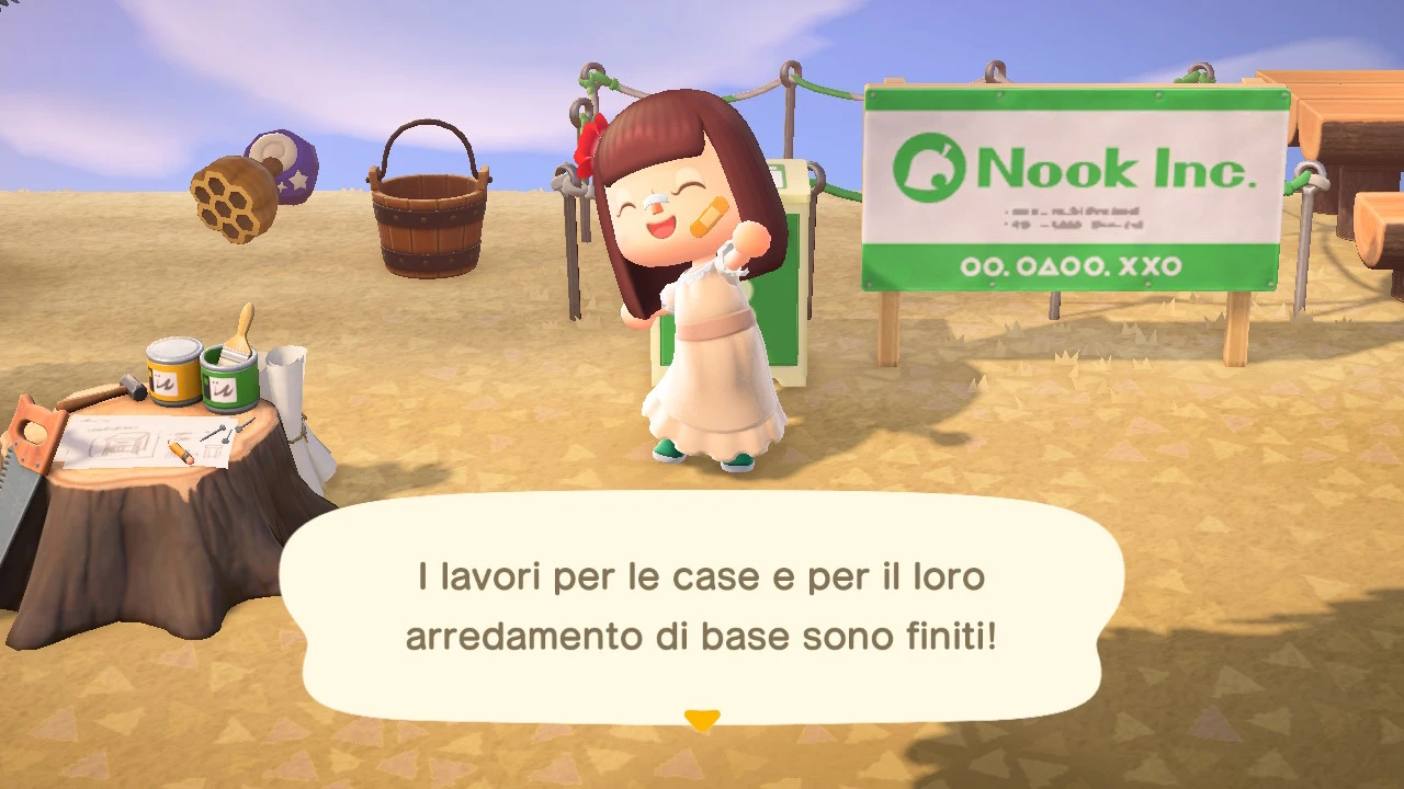"I lavori per le case e per il loro
arredamento di base sono finiti!"