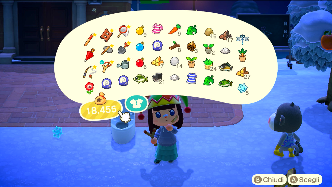 Schermata del mio inventario al momento, 10x4 ma è completamente pieno